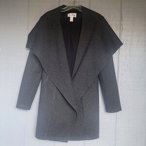 Joseph Ribkoff Gray Open Front Shawl Collar Relaxed Fit Jacket Coat. Size 8